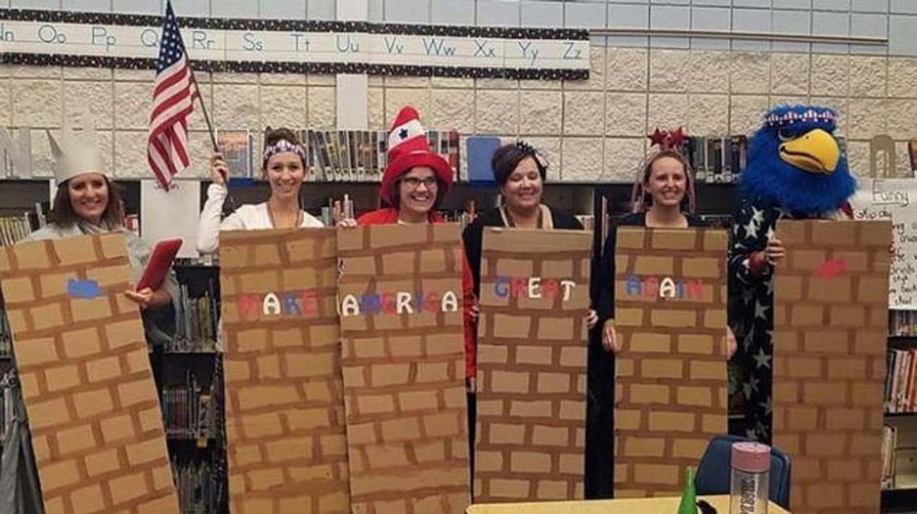 Teachers In Idaho Dressed As A Border Wall And Mexicans For Halloween