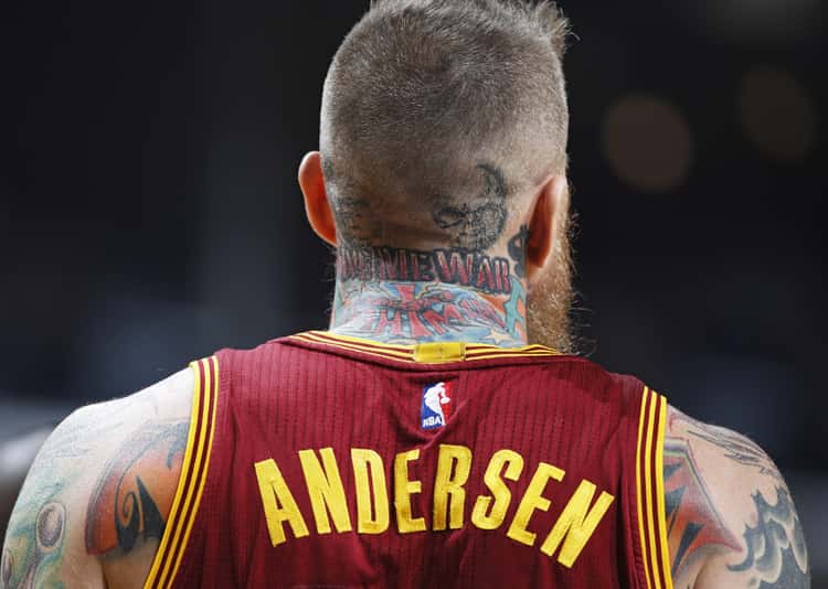 Chris 'Birdman' Andersen got a nightmarish tattoo on his head