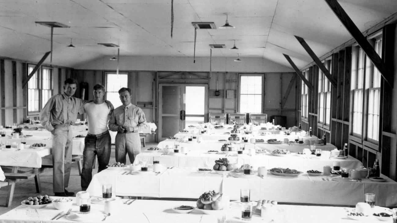 Thanksgiving Dinner At Camp McCoy - 1937