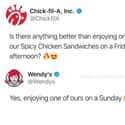 It's The Spicy Chicken Sandwich Showdown on Random Best Chick-Fil-A Memes