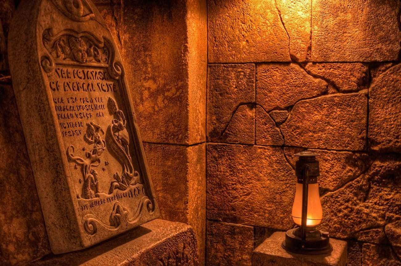 You Can Translate The Hieroglyphics While Waiting In The Indiana Jones Adventure Line