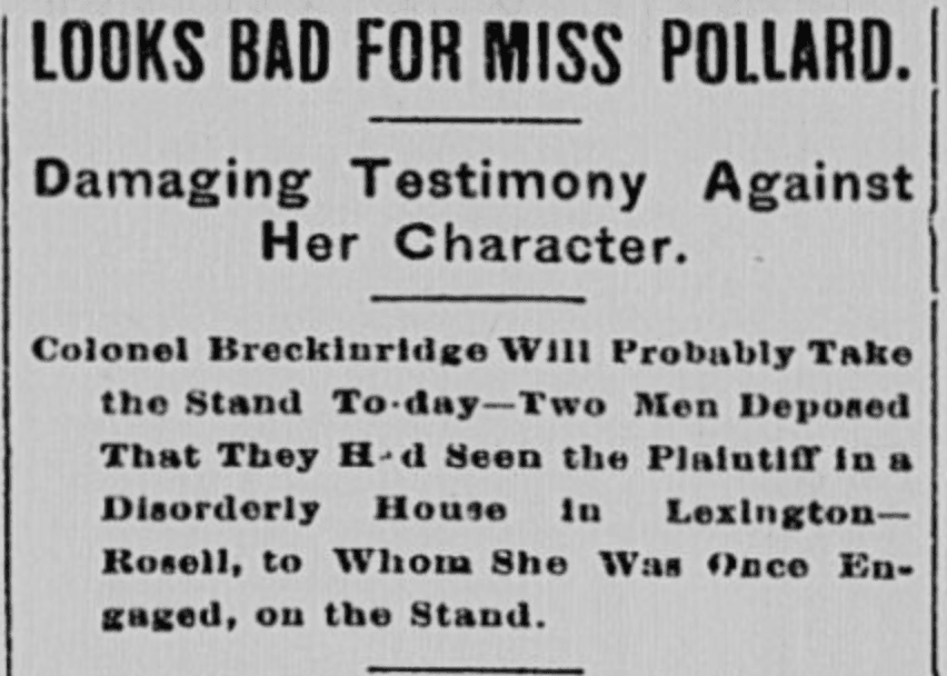 How Madeline Pollard Sued Congressman William Breckenridge And Won