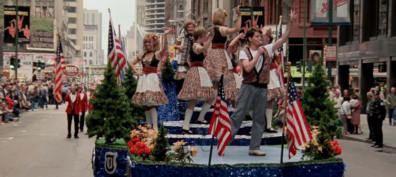 The Filmmakers Sneaked A Float Into A Real Parade