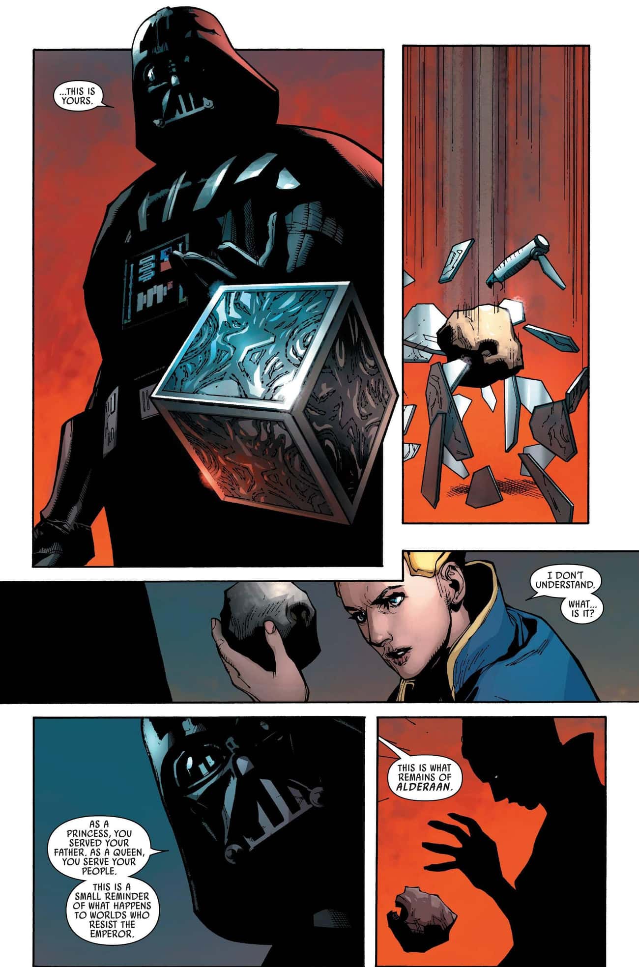 Darth Vader Uses Chunks Of Alderaan To Threaten People