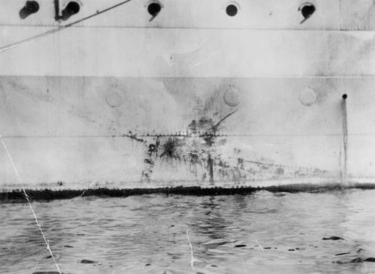 C. 1944: Remnants Of A Kamikaze Plane On The HMS 'Sussex'