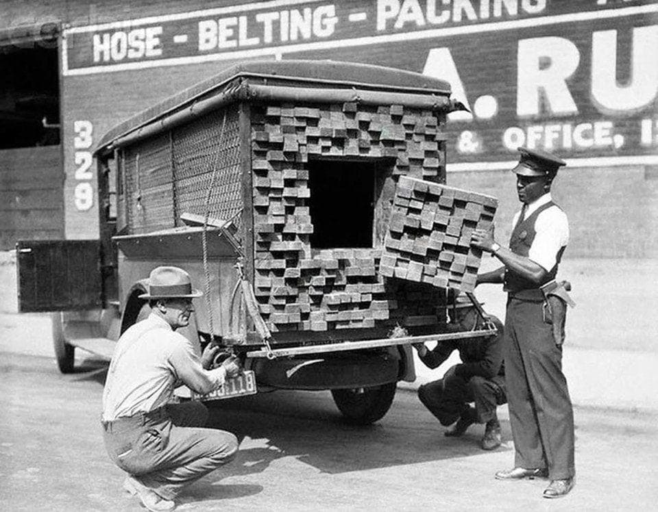 1926: A Lumber Truck Suspected is listed (or ranked) 7 on the list Utterly Fascinating Photos That Weren't In Your History Textbooks
