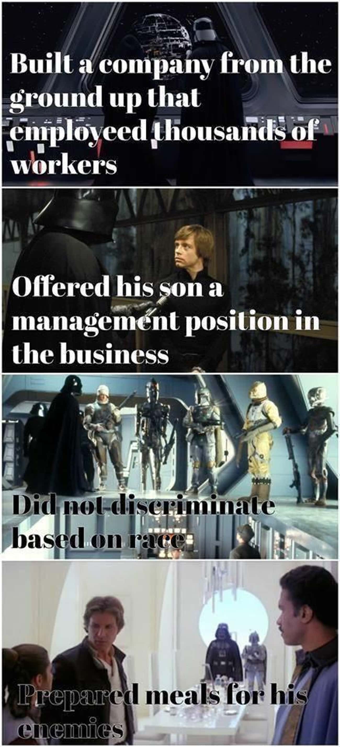 Lord Vader Is A Generous Leader