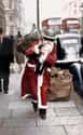 Father Christmas Walking Along Regent Street, London, Wearing A Tin Helmet, December 23, 1940 on Random Colorized Photos You Never Saw In Your Textbooks