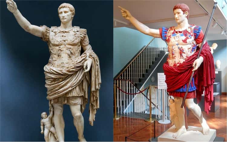 The Reproduction Of "Augustus  is listed (or ranked) 7 on the list An Artist Re-Colored Greek Sculptures To Look Exactly Like When They Were Made