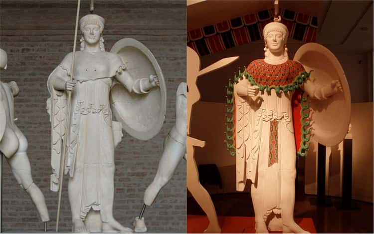 The Reproduction Of The "West  is listed (or ranked) 8 on the list An Artist Re-Colored Greek Sculptures To Look Exactly Like When They Were Made