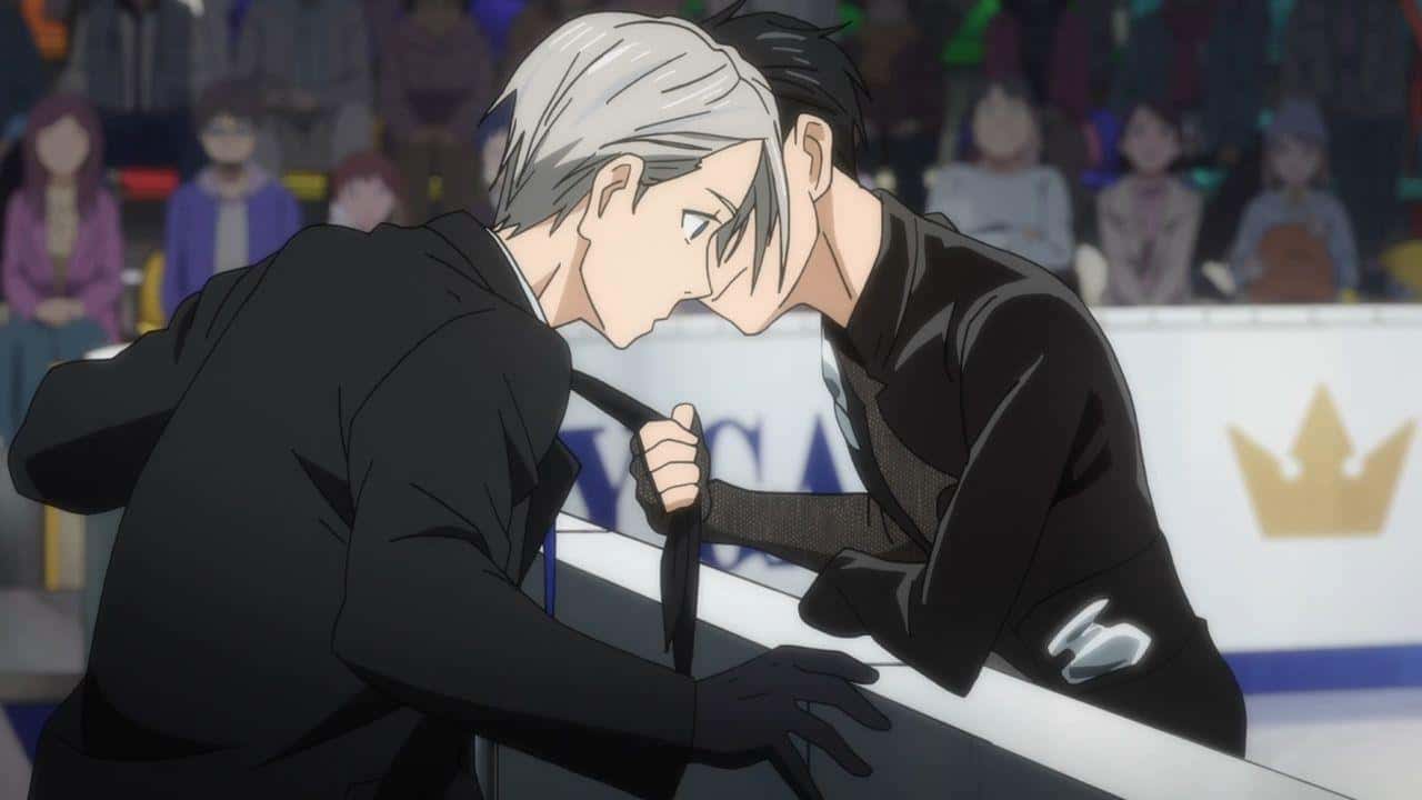 two gay anime guys cuddling