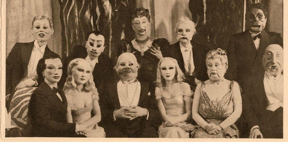 Masked Partygoers, 1960s is listed (or ranked) 6 on the list The Creepiest Photos From History