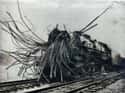 A Train Destroyed By A Burst Boiler, Unknown Year on Random Creepiest Photos From History