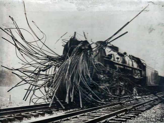 A Train Destroyed By A Burst Boiler, Unknown Year