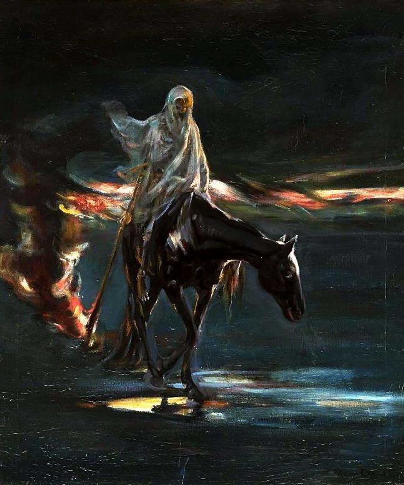 'The Death and conflagration, central part of the triptych Disaster' By Albert Chmielowski, After 1870