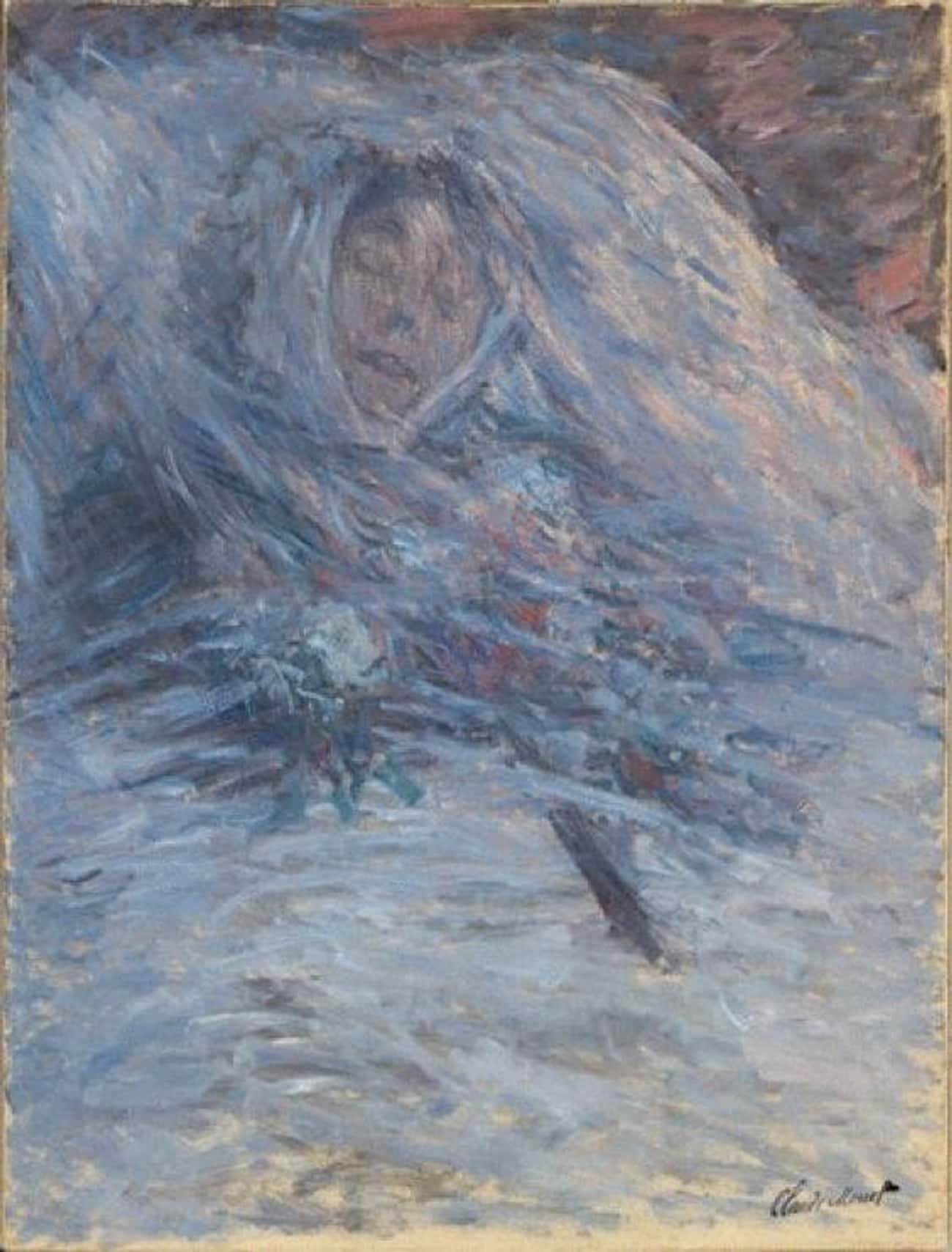 'Camille Monet on Her Deathbed' By Claude Monet, 1879