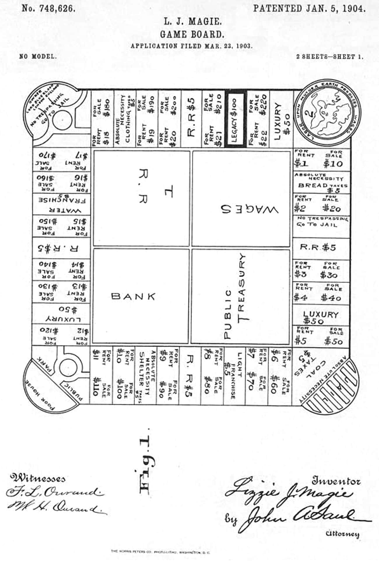 Magie Patented The Landlord’s Game In 1903 