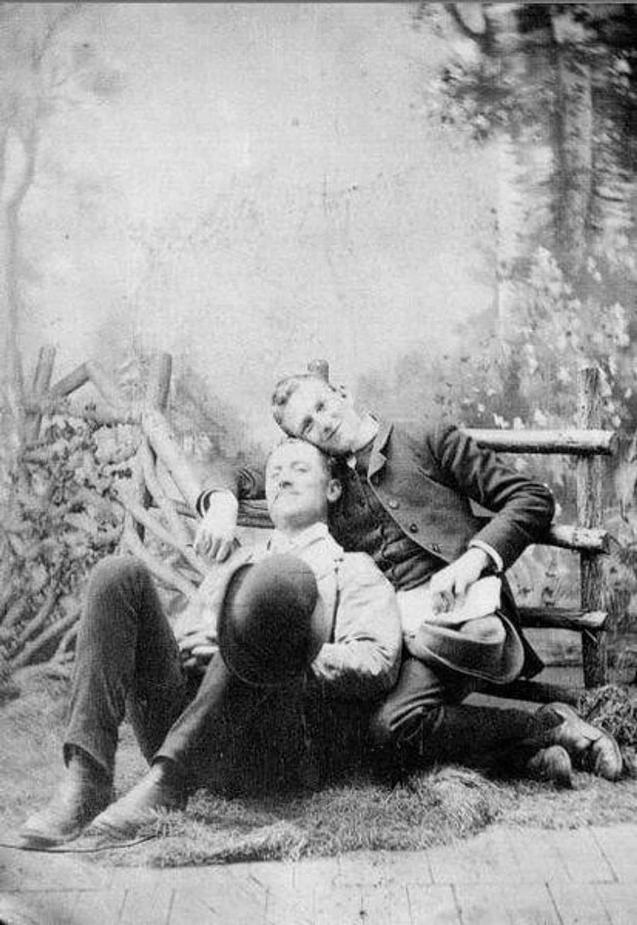 Cuddling For The Camera, 1875