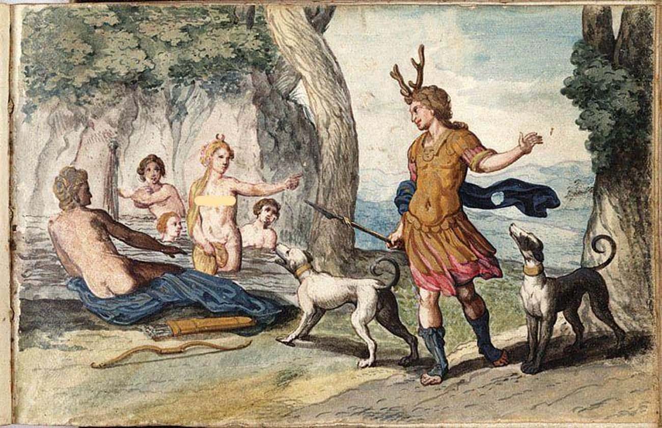 Artemis Turned The Peeping Actaeon Into A Stag