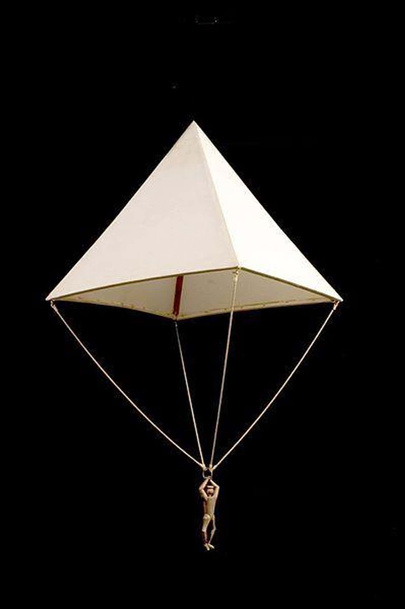 A Pyramid-Shaped Parachute Let People Drop Safely From The Sky 