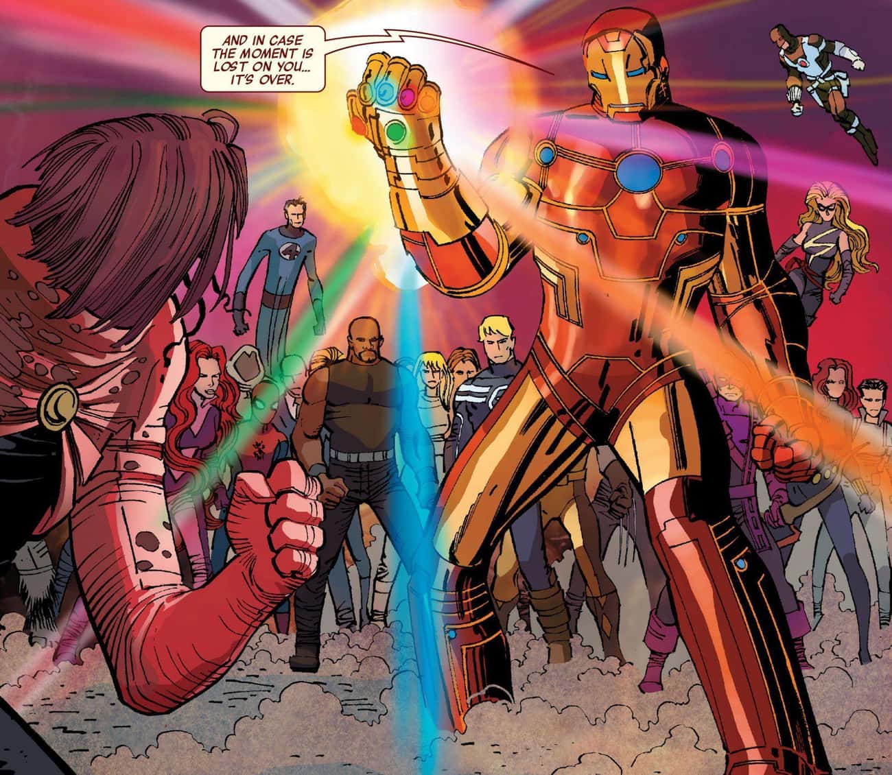 Iron Man Wields The Infinity Stones