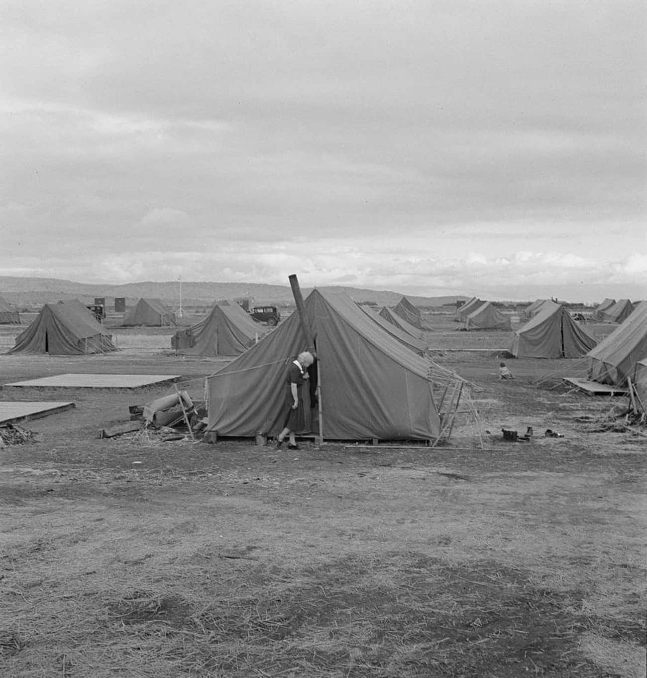 A Nurse Making Rounds At A Camp In Merrill, Klamath County, OR, 1939