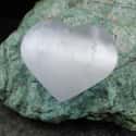 ThrowinStones Selenite Crystal Heart on Random Best Crystals For Meditation