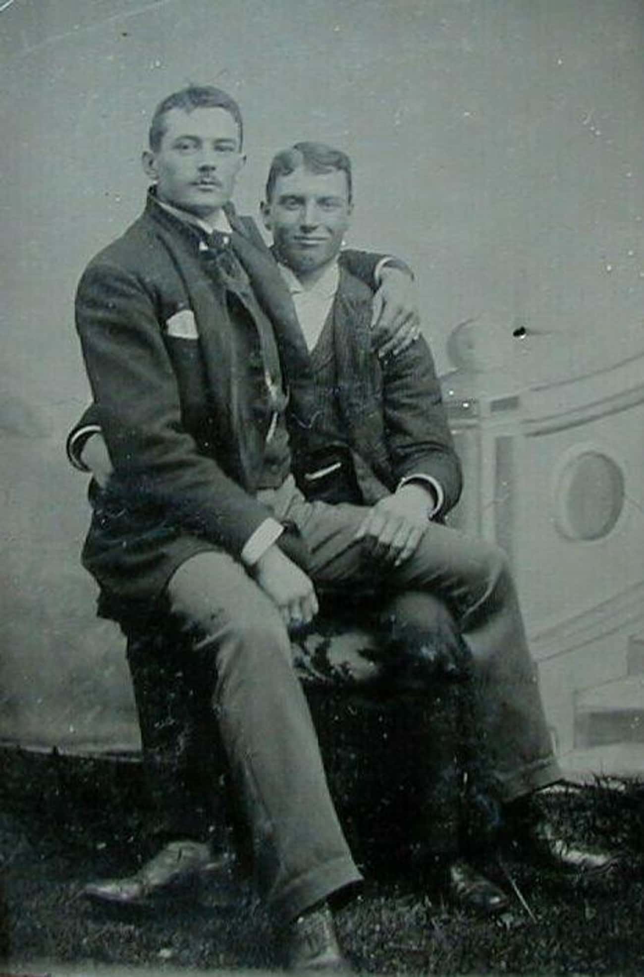 A Couple Sharing A Seat, Circa 1900