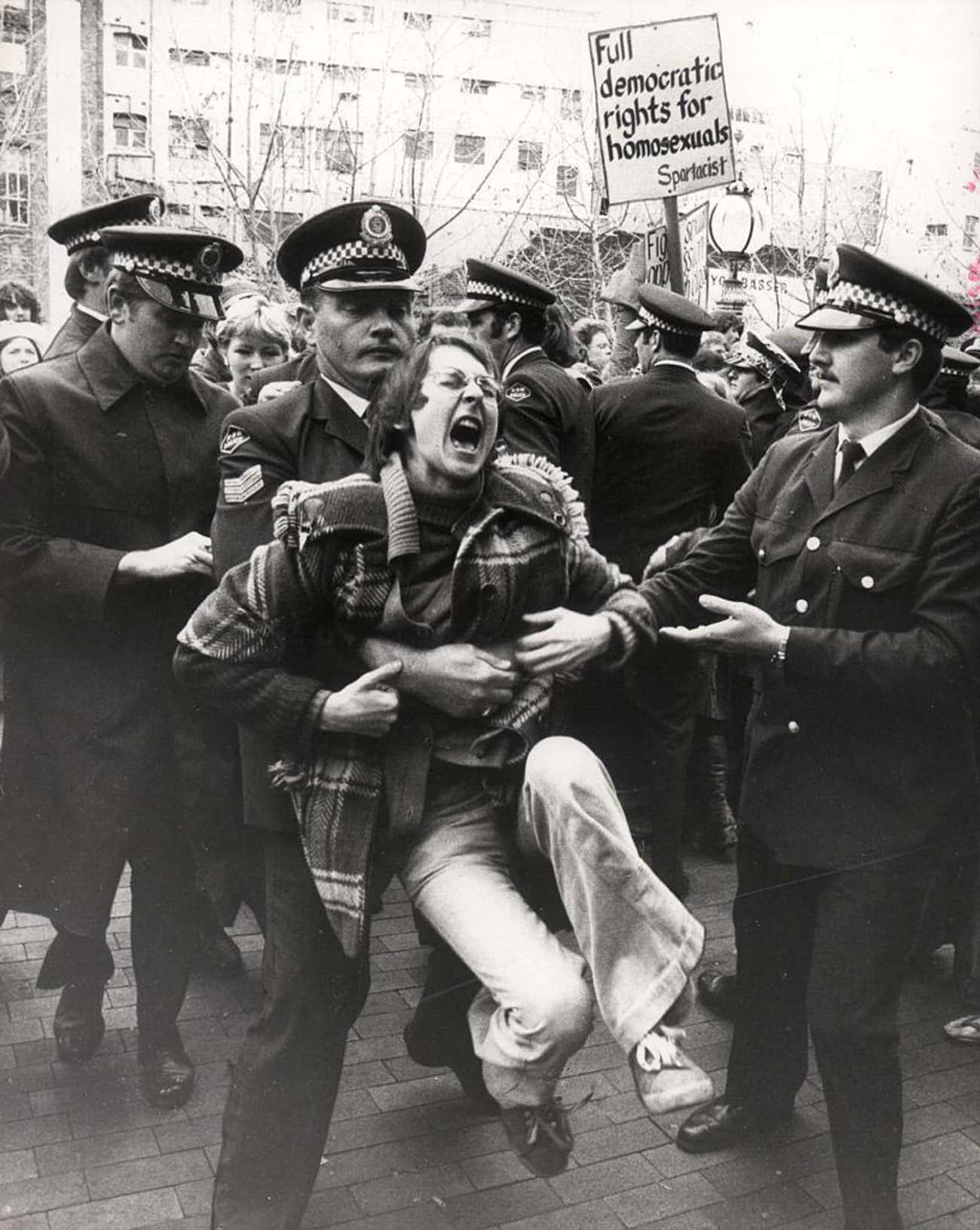 An Activist Demonstrates Before Being Arrested In Sydney, 1978 