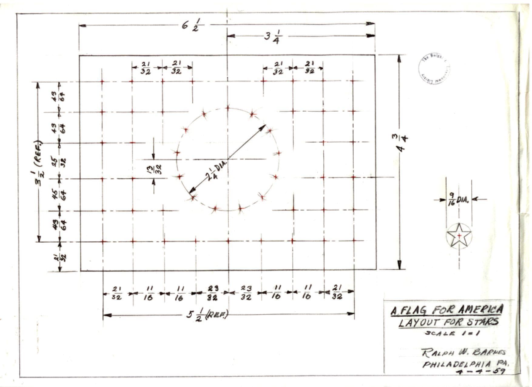 Precisely Schematic Stars is listed (or ranked) 14 on the list Thousands Of People Sent The White House Designs For American Flags In The 1950s