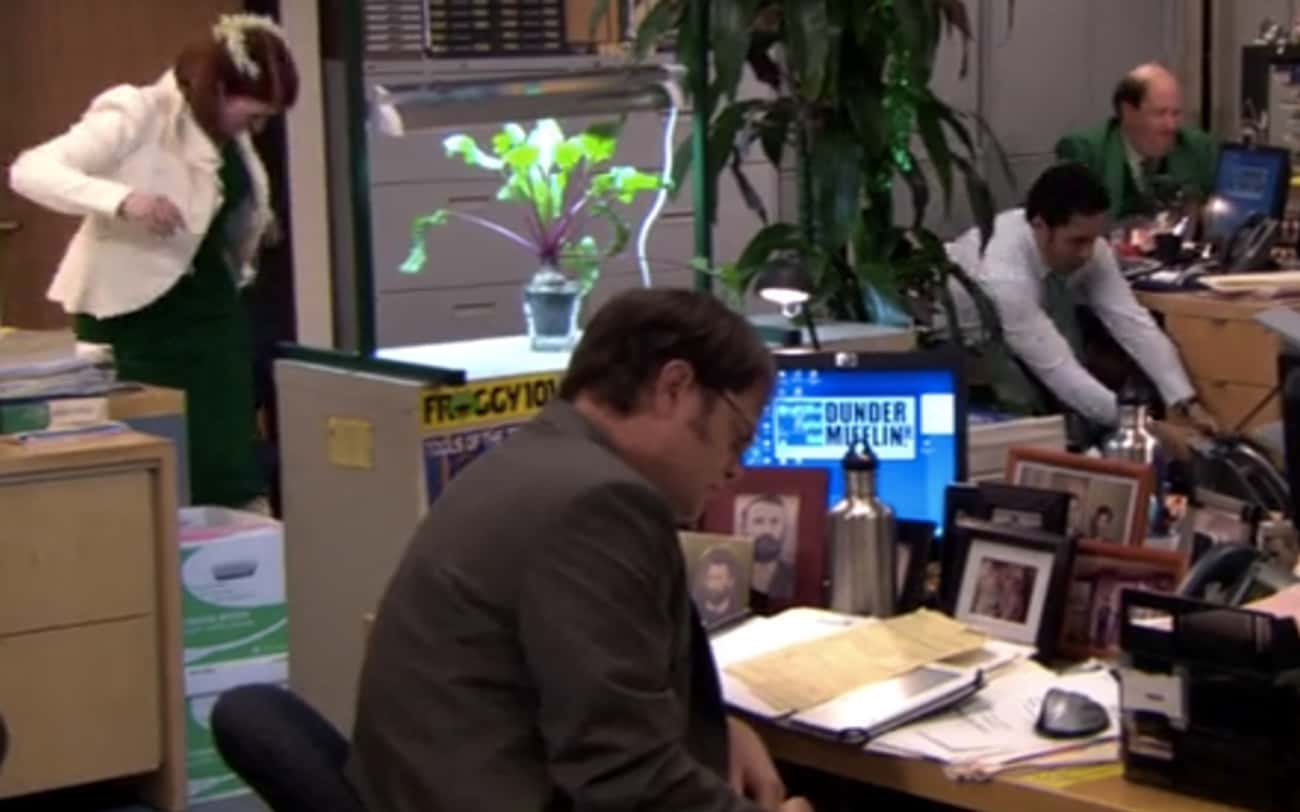 When Dwight Grows A Beet At His Desk 