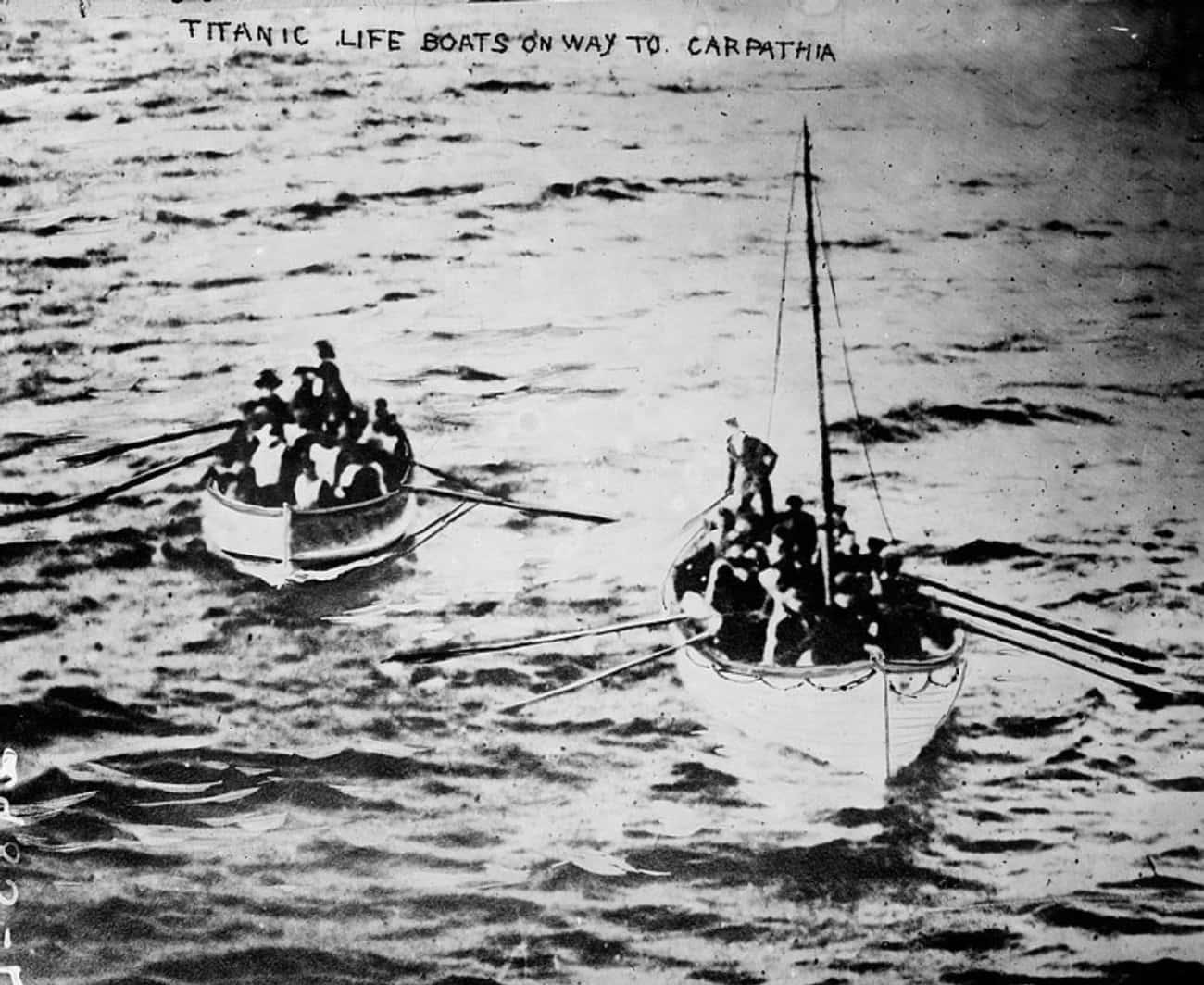 Survivors On Life Boats Headed To The RMS 'Carpathia'