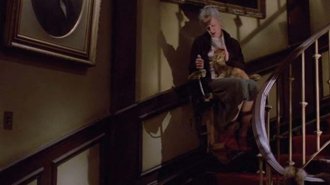 An Old Woman Is Launched To Her Doom From Her Stair Lift