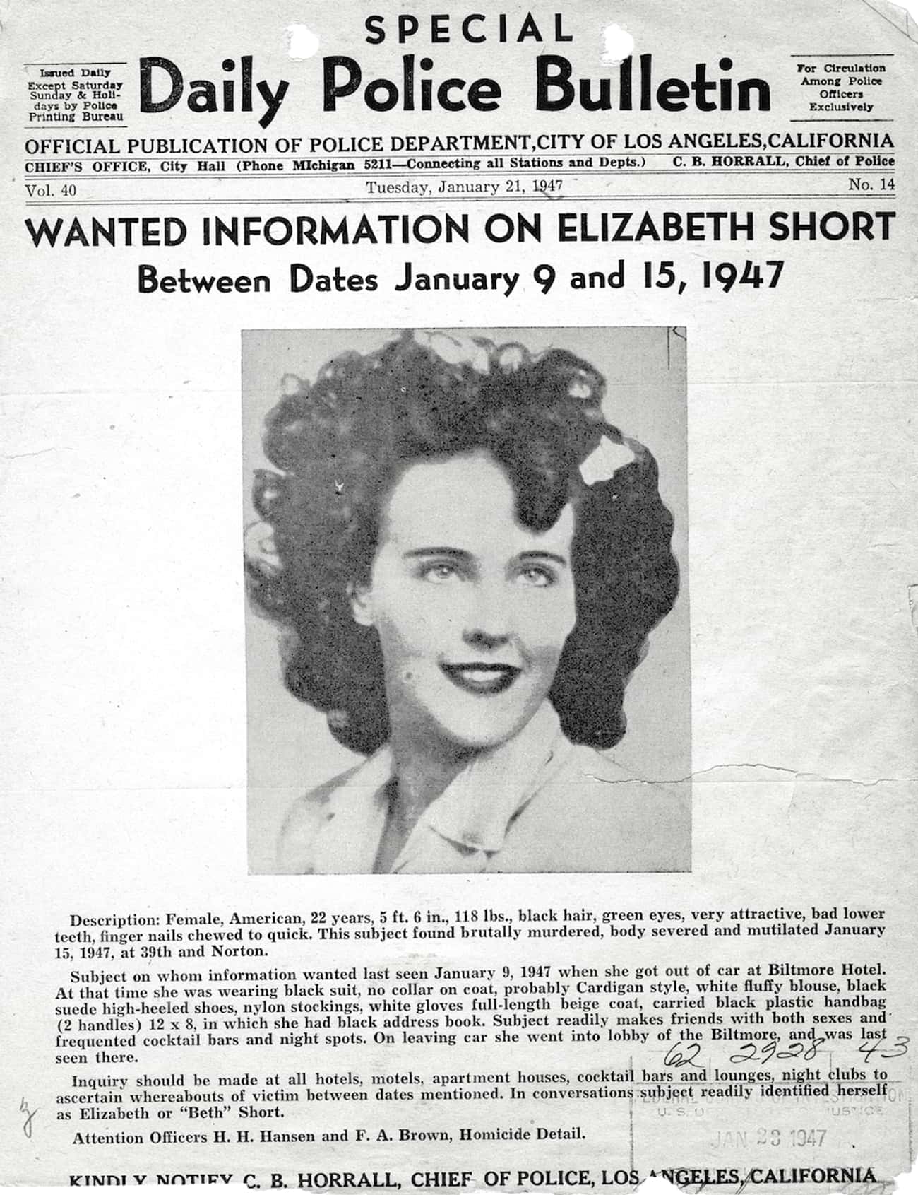 A Photo Of Elizabeth Short Was Found In George Hodel's Things After He Passed 