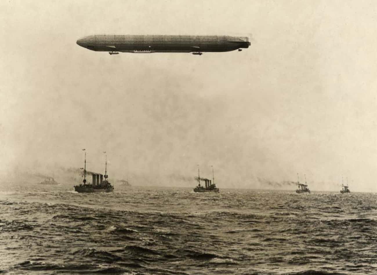 German Zeppelin Over The North Sea