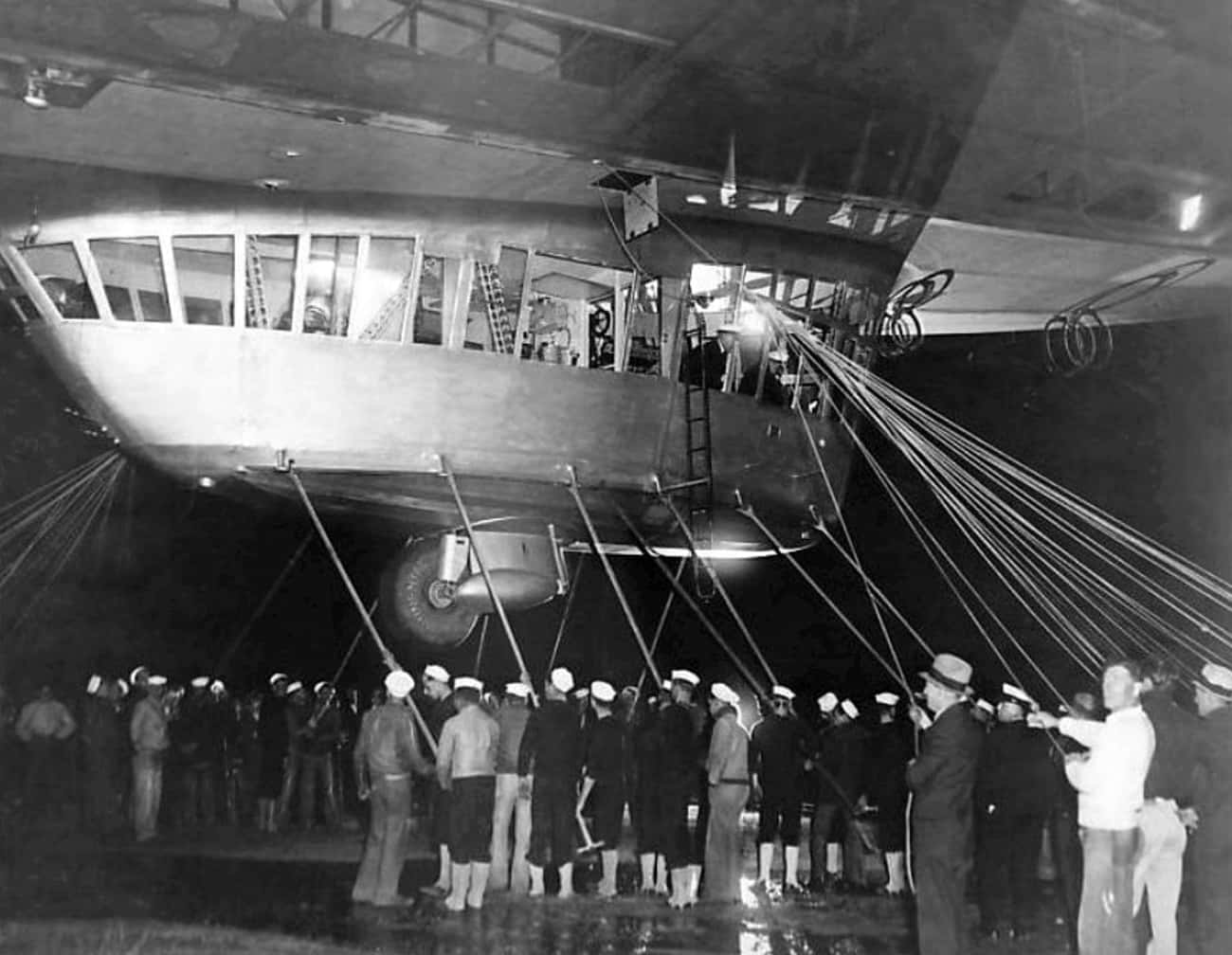 Hindenburg Leaving Lakehurst, New Jersey