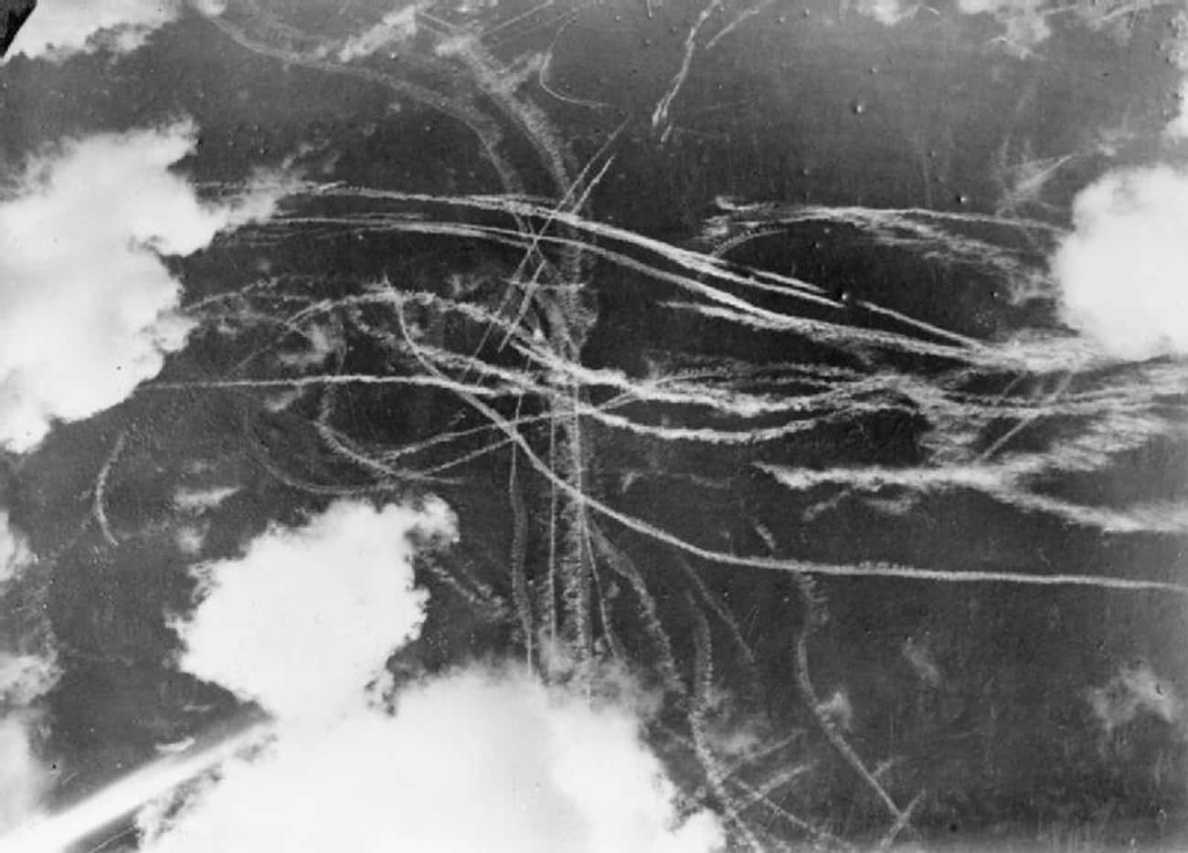 The Sky Over The United Kingdom After A 1940 Battle