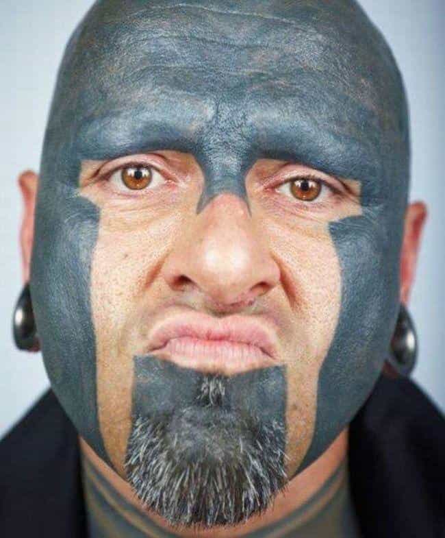 If Face Tattoos Could Also Be Shaved Off, This Guy Would Clean Up Nicely