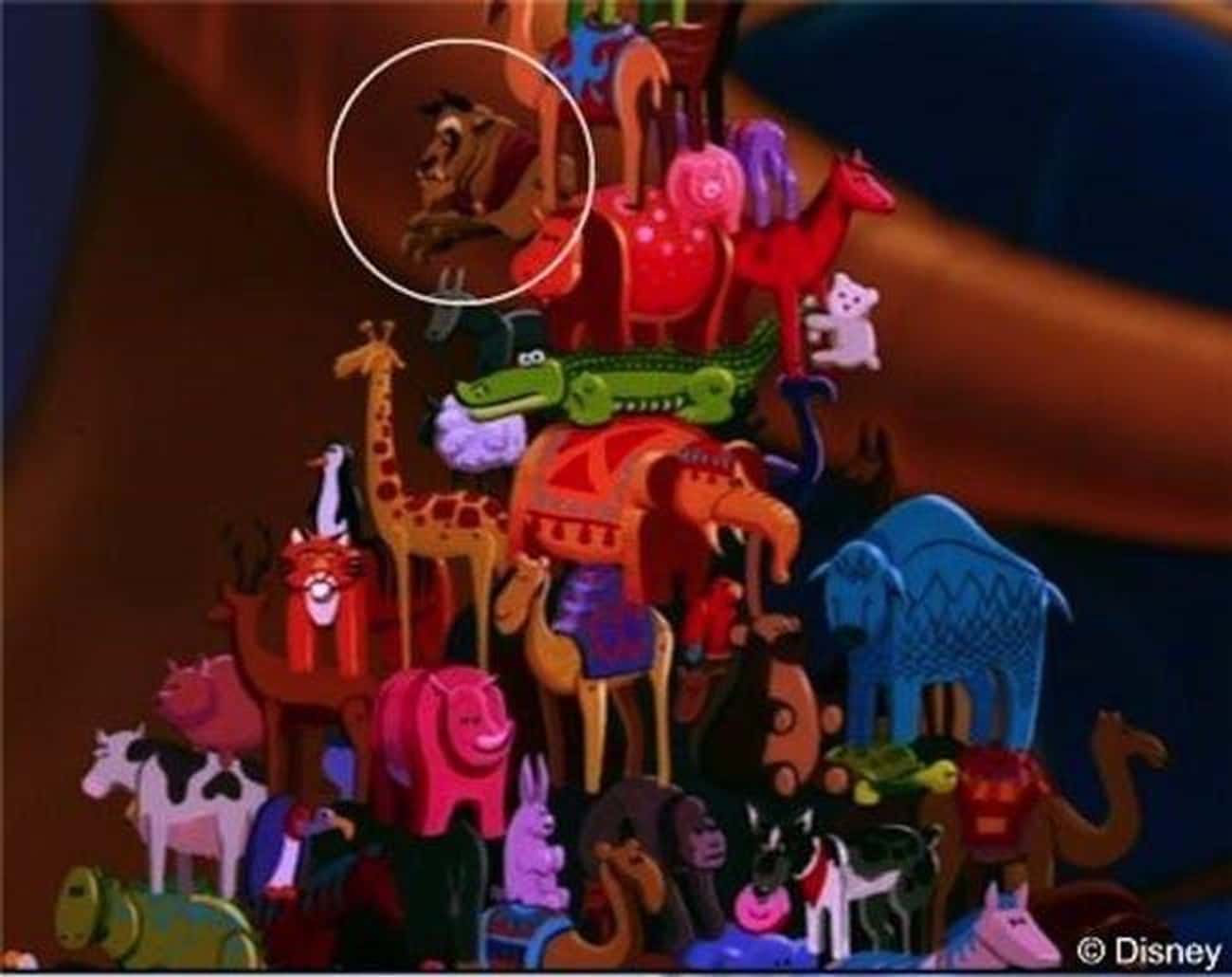 The Beast from Beauty and the Beast Is a Toy in Aladdin