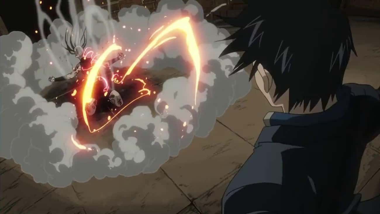 Roy Mustang Unleashes Hell Upon Envy In 'FMA: Brotherhood'