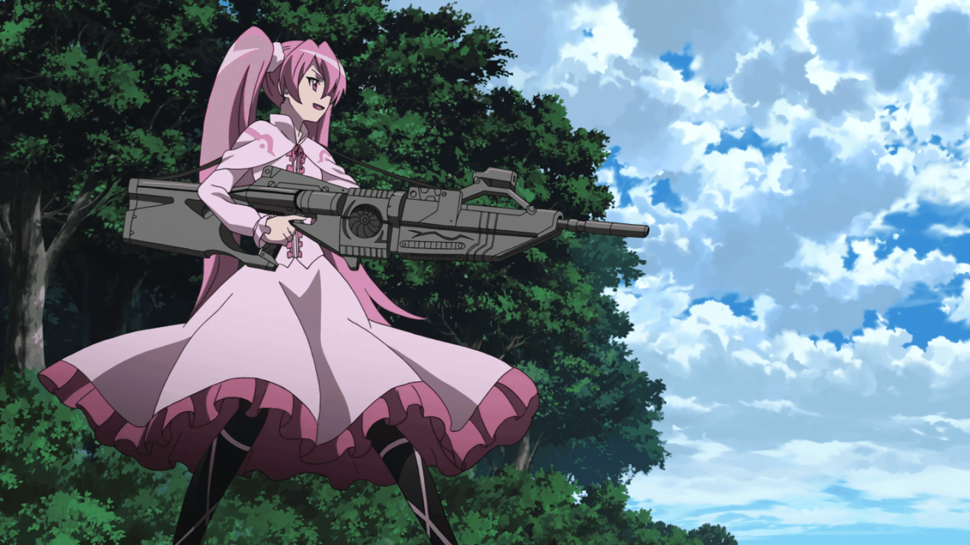 Anime Redhead Girl Rifle