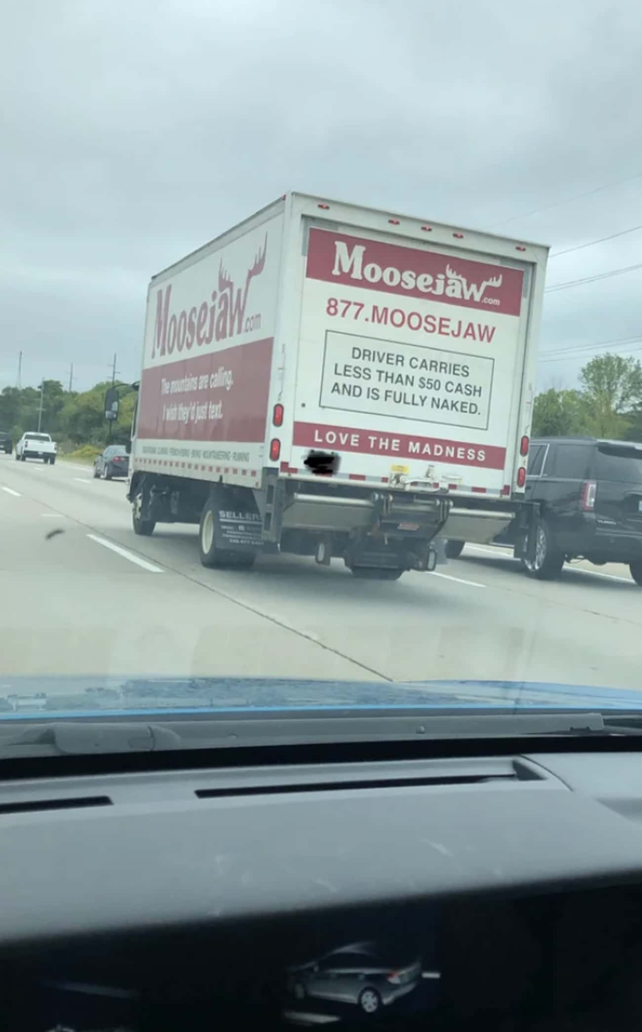 The Message On The Back Of This Delivery Truck