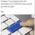 How Would You Like To Pay? on Random Memes That Accurately Describe Hell Of Being A College Student