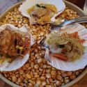 Served On Seashells And Dried Corn on Random Heinous Pictures Of Restaurants That Need To Learn How To Use Plates Correctly