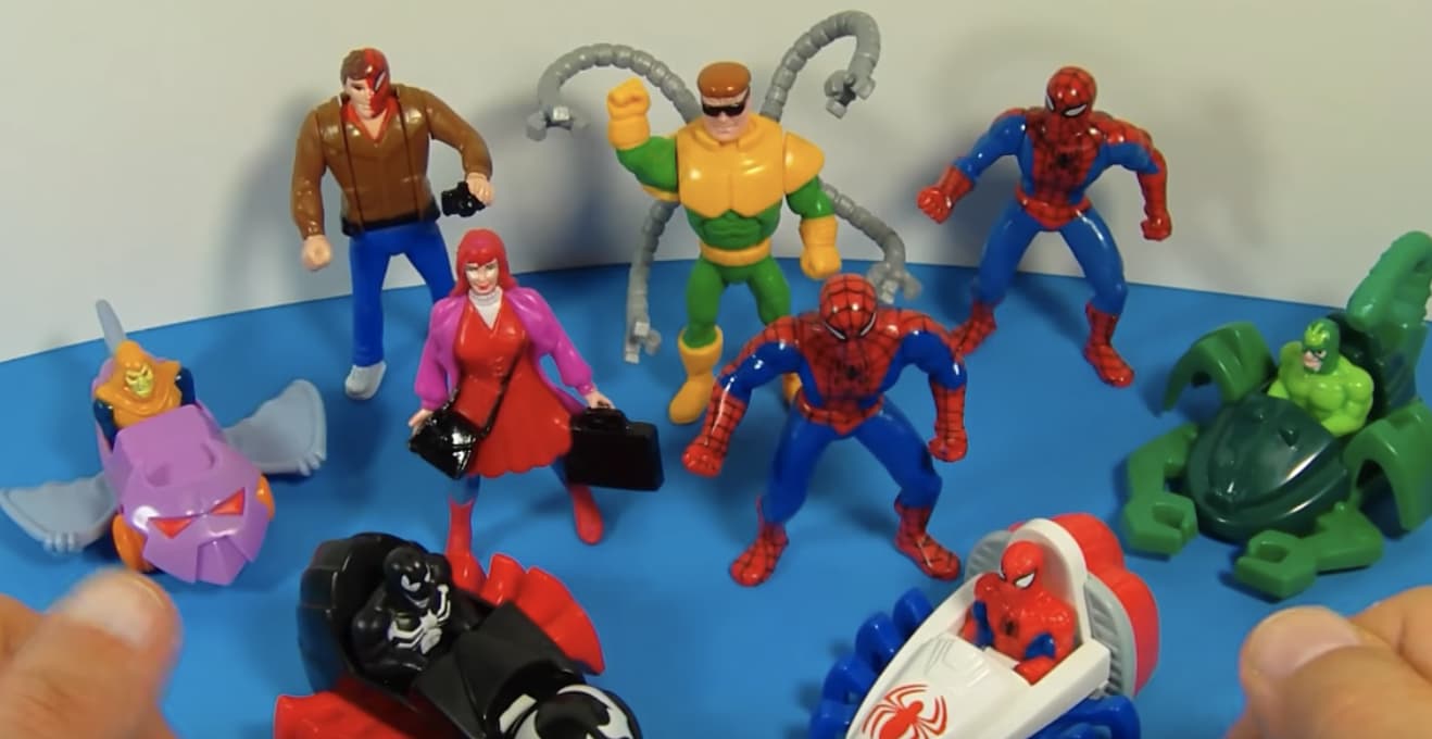 Spider-Man Figures on Random McDonald's Happy Meal Toys From the '90s