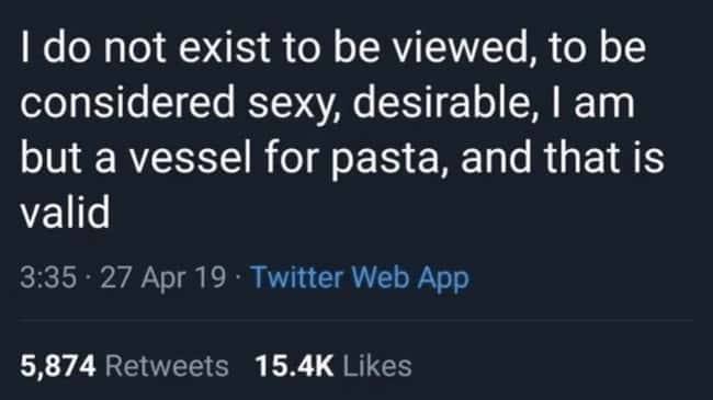Vessel For Pasta is listed (or ranked) 17 on the list 24 Times People Accidentally Formed A Brand New Sentence