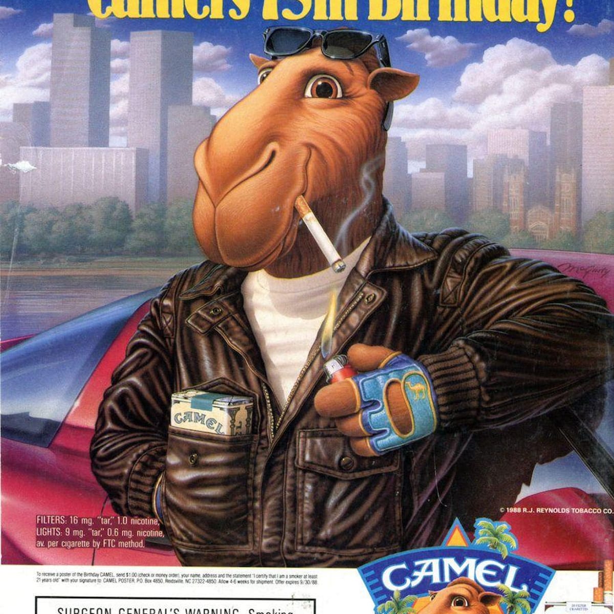 smooth character camel cigarettes JOE CAMEL'SMOOTH CHARACTER' CIGARETTE MASCOTORIGINAL 1989 MAGAZINE PRINT AD Camel Cigarettes Smooth Character 1989