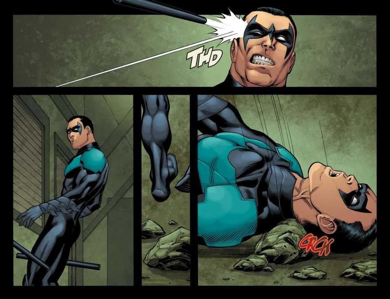 Dick Grayson Fatally Breaks His Neck On A Rock