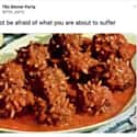 Don't You Fight These In Metroid? on Random Pictures That Prove 1970s Dinner Parties Were Absolute Nightmares