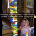 Building A Lego Tower on Random Dumb Things Children Have Done That Will Make You Doubt Darwin's Theory Of Natural Selection